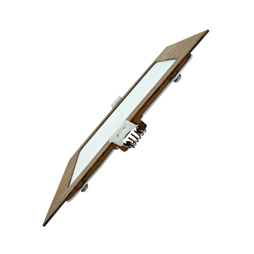 Ugradno stropno svetlo SQUARE LED/12W/230V 4200K 16,8x16,8 cm braon