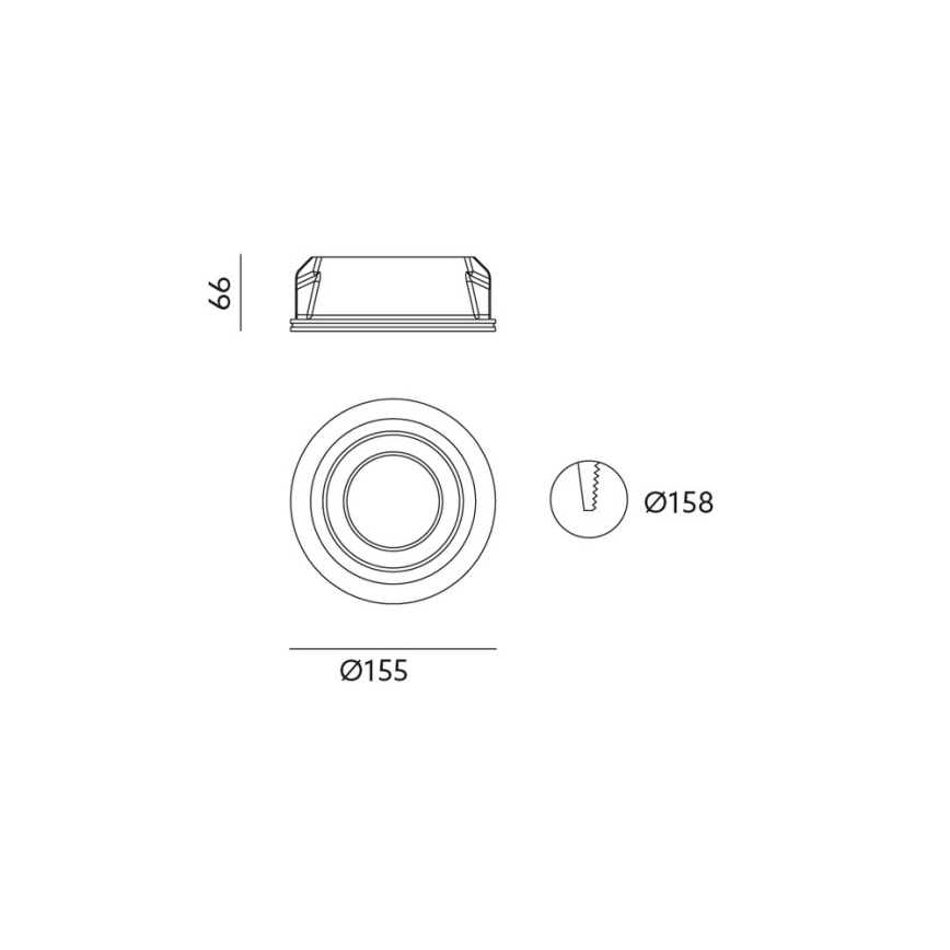 Ugradno svetlo TONTO 1xGU10/35W/230V