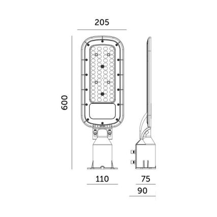 Ulična LED lampa BRELUXO LED/200W/230V 4000K IP65