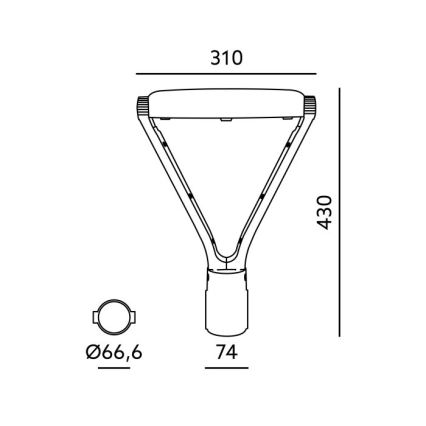 Ulična LED lampa NEXPARK LED/30/40/60W/230V 3000/4000/6500K IP66