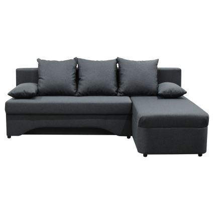 Univerzalna razvlačna ugaona garnitura sa prostorom za odlaganje u obliku L ALMEIDA antracit