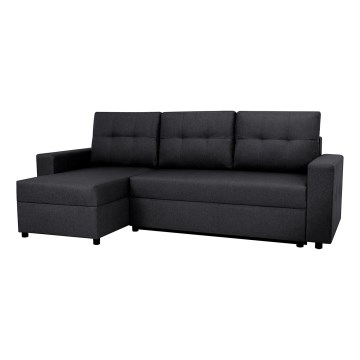 Univerzalna ugaona garnitura sa funkcijom spavanja i prostorom za odlaganje SEVILLA antracit