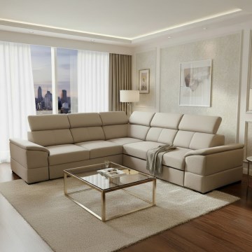 Univerzalna ugaona rasklopiva garnitura sa prostorom za odlaganje GRANADA bež