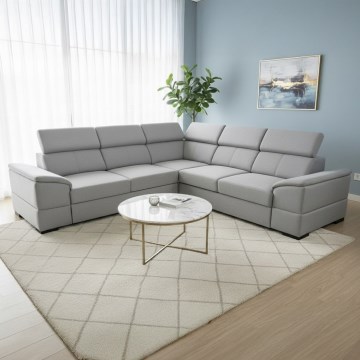 Univerzalna ugaona razvlačna garnitura sa prostorom za odlaganje GRANADA siva