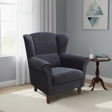 Ušata fotelja GALA antracit