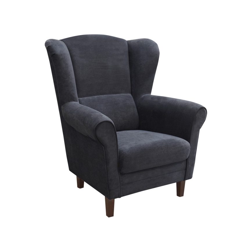 Ušata fotelja GALA antracit