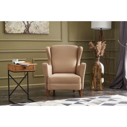 Ušata fotelja NUPI krem boje