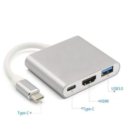 USB-C hub 3u1 sa Power Delivery (PD) 100 W i HDMI 4K