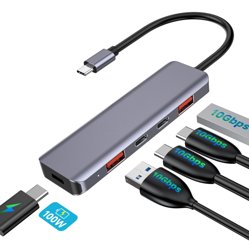 USB-C hub 5 u 1 sa podrškom za Power Delivery (PD) 100 W