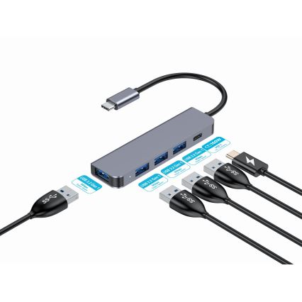 USB-C hub 5 u 1 sa Power Delivery 100 W