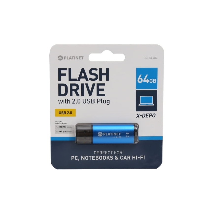 USB flash disk 64 GB, plave boje