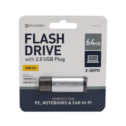 USB flash disk 64GB, srebrne boje