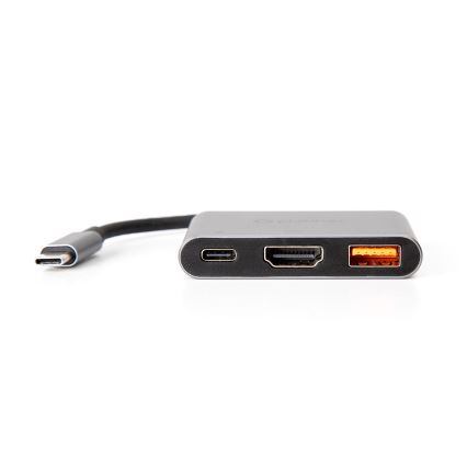USB hub 3 u 1, 100W, HDMI 4K