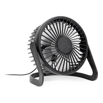 USB stoni ventilator, prečnik 15 cm, crne boje