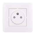 Utičnica SLIM PUSH, bela