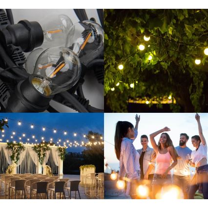 Vanišnja dekorativna girlanda MIMOSA 10xE27/1,3W/230V IP44 10 m