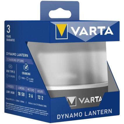 Varta 17670101111 - LED punjivo svetlo DYNAMO LANTERN LED/5V 350 mAhIP54