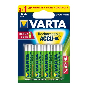 Varta 5675 - 3+1 kom Punjive baterije ACCU AA Ni-MH/2100mAh/1,2V