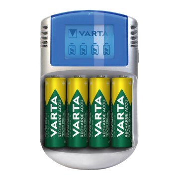 Varta 57070201451 - LCD punjač za baterije 4x AA/AAA, 2600mAh, 5V