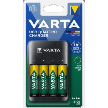 Varta 57652101451 - Punjač za baterije 4xAA/AAA 2100mAh 5V