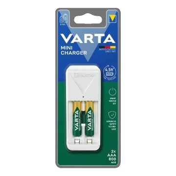 Varta 57656201421 - Punjač za baterije 2xAA/AAA 800 mAh 230V