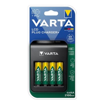 Varta 57687101441 - LCD punjač za baterije 4x AA/AAA, 2100 mAh, 230 V