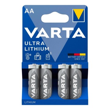 Varta 6106301404 - 4 kom litijumskih baterija ULTRA AA 1,5V