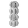 Vaza 37x19 cm smola/matna bela prigušiva