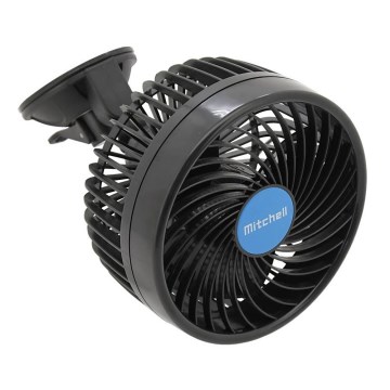 Ventilator sa prianjalicom za automobil 9W/12V, crni