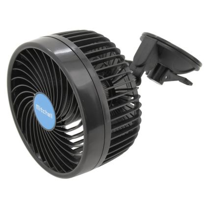 Ventilator sa prianjalicom za automobil 9W/12V, crni