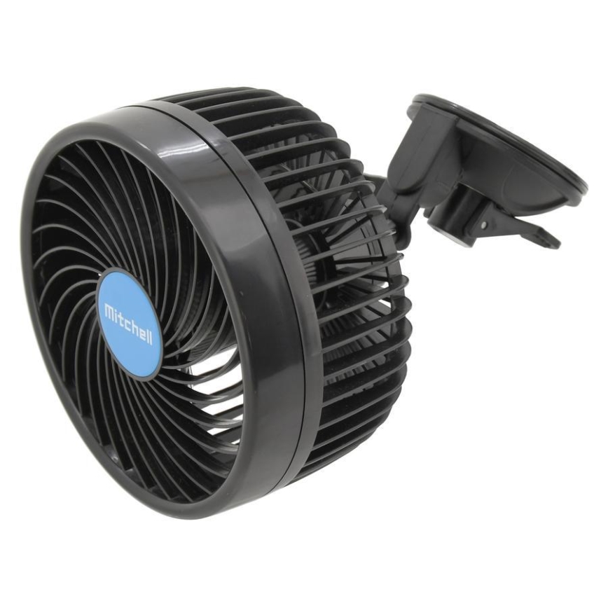 Ventilator sa prianjalicom za automobil 9W/12V, crni