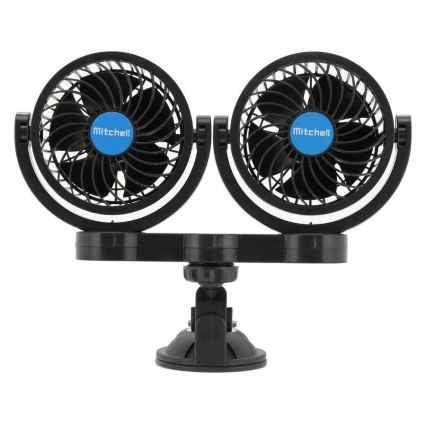 Ventilator za auto sa usisnom čašicom 7W/12V, crni
