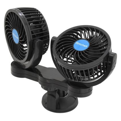Ventilator za auto sa usisnom čašicom 7W/12V, crni