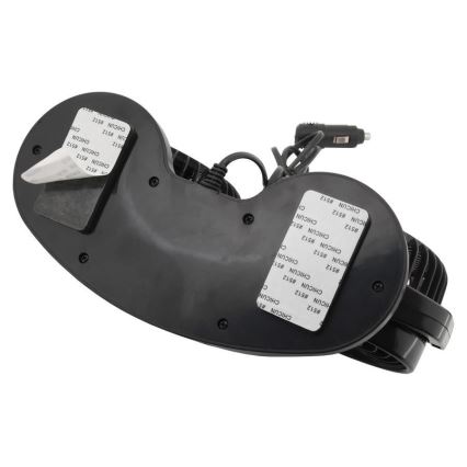 Ventilator za instrumentnu tablu automobila sa termometrom 9W/12V, crni