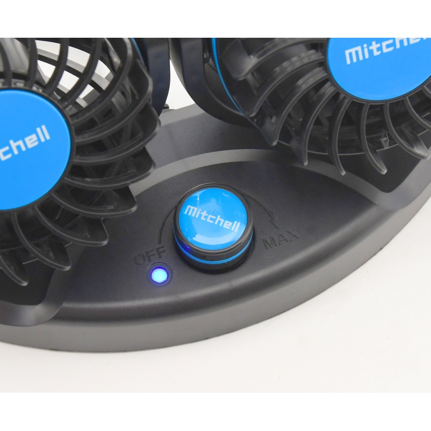 Ventilator za tablu automobila 4W/12V crni