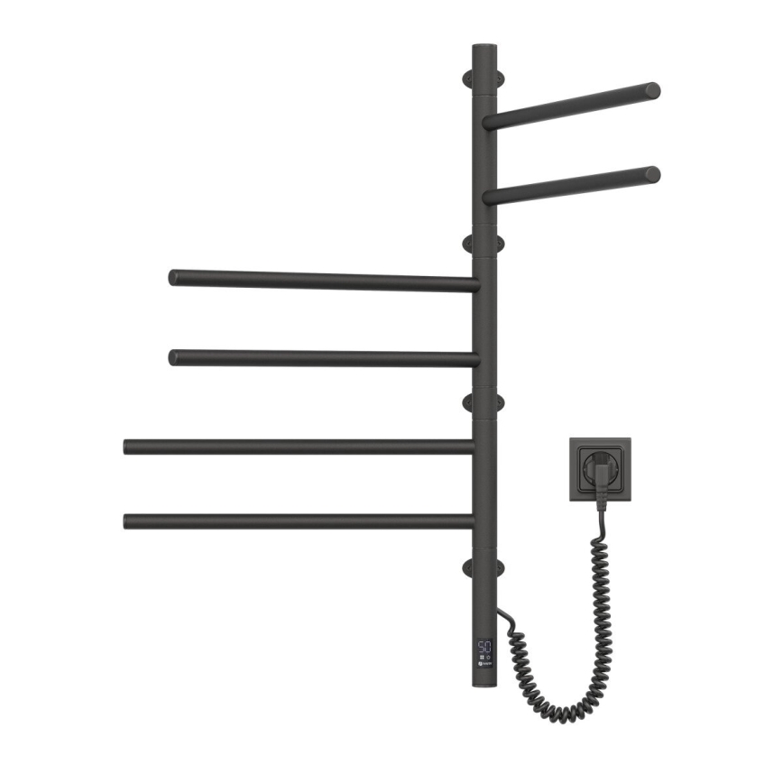 Vertaduro - Električni okretni sušač peškira sa termostatom ARA 105W/230V 82x49 cm IP44 crna