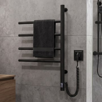 Vertaduro - Električni rotirajući sušač peškira sa termostatom ARA 60W/230V 65x49 cm IP44 crna