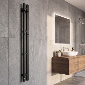 Vertaduro - Električni sušač peškira sa termostatom VEO 70W/230V 120x9 cm IP44 crni desni
