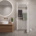 Vertaduro - Kupatilski radijator sa termostatom DENISE 400W 94x50 cm bela