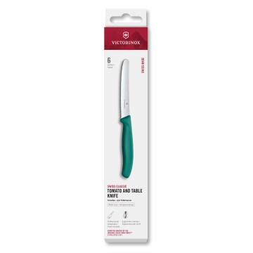 Victorinox - Set kuhinjskih noževa za povrće SWISS CLASSIC, 11 cm, 6 kom, tirkizna