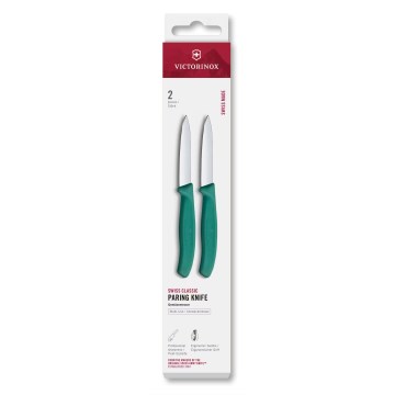 Victorinox - Set kuhinjskih noževa za povrće SWISS CLASSIC, 8 cm, 2 kom, tirkizna boja