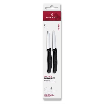 Victorinox - Set kuhinjskih noževa za povrće SWISS CLASSIC, 8 cm, 2 kom, u crnoj boji