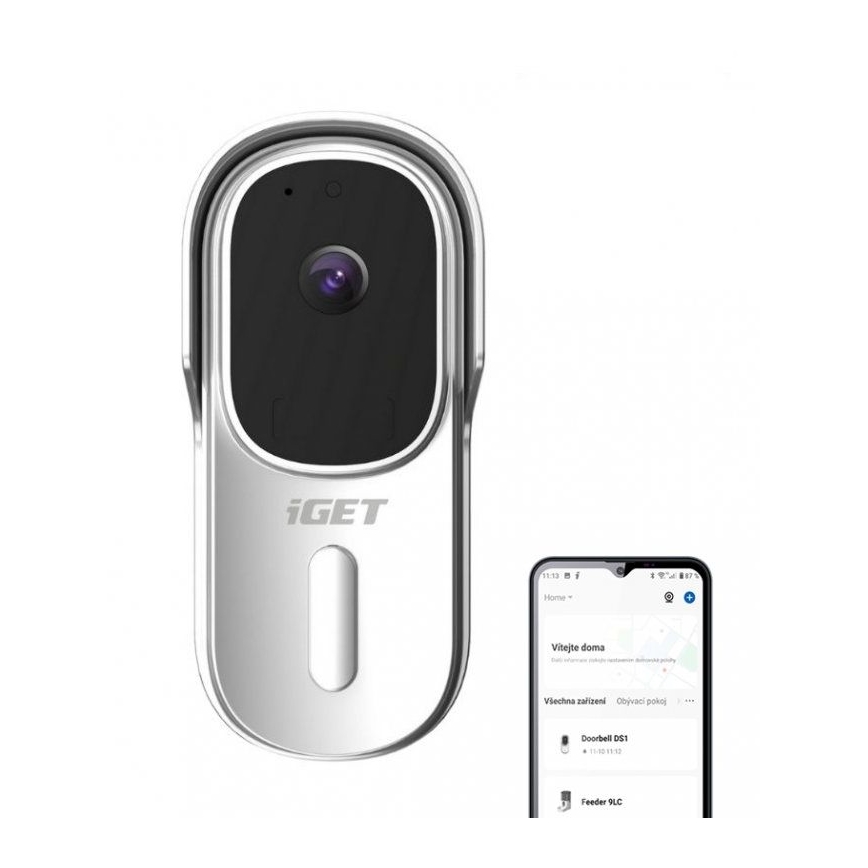 Video zvono sa senzorom pokreta Full HD 1080p 5200 mAh IP65 Wi-Fi Tuya belo