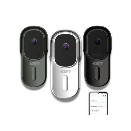 Video zvono sa senzorom pokreta, Full HD 1080p, baterija 5200 mAh, IP65, Wi‑Fi, belo