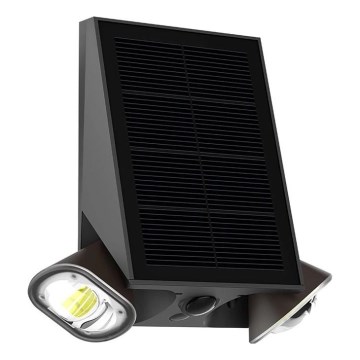 Viking - LED prigušiva solarna zidna fleksibilna svetiljka sa senzorom LED/1,3W/3,7V IP44 4000K 2000 mAh