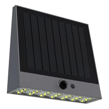 Viking - LED prigušiva solarna zidna svetiljka sa senzorom LED/2W/3,7V IP54 4000K 2000 mAh