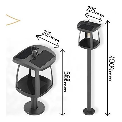 Viking - LED solarna lampa sa senzorom LED/2W/3,7V IP54 4000K 2000 mAh
