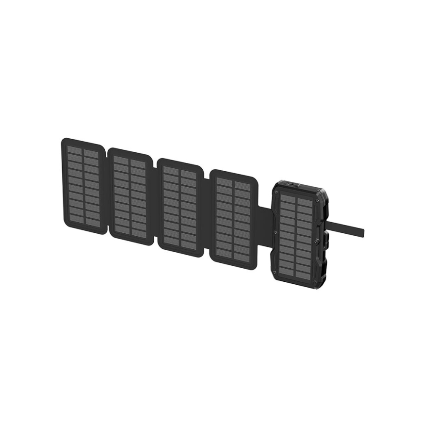 Viking - power bank sa LED svetiljkom, bežičnim punjenjem i solarnim panelom Power Delivery 22,5W/10000 mAh
