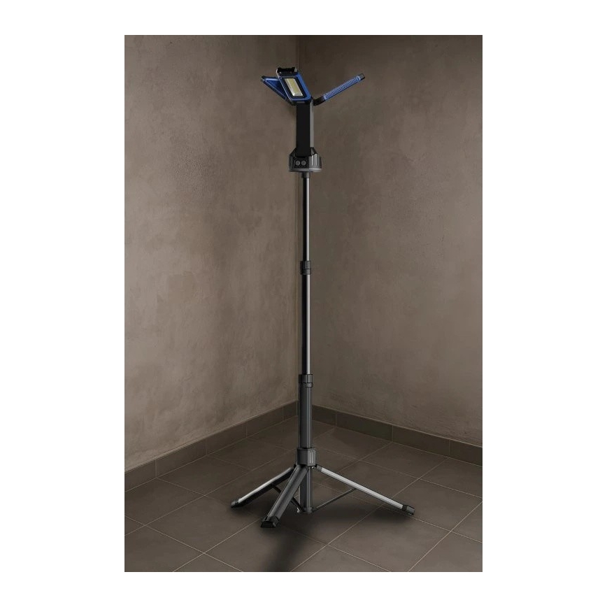 Viking - punjivi LED reflektor sa stalkom 3xLED/5V IPX4 7000 lm 4000 mAh