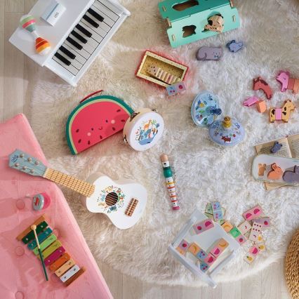 Vilac - Dečja drvena gitara Životinje sveta Sarah Betz